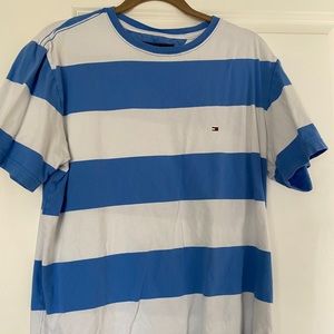 Tommy Hilfiger Blue & White Striped T-Shirt